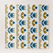 Skandinavische Volkskunst, buntes Muster. Puzzle (Horizontal)