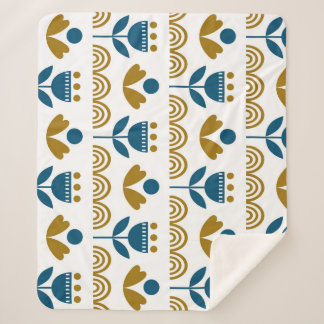 Skandinavische Volkskunst, buntes Muster. Sherpadecke