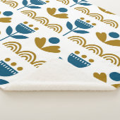 Skandinavische Volkskunst, buntes Muster. Sherpadecke (3/4)