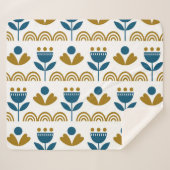 Skandinavische Volkskunst, buntes Muster. Sherpadecke (Vorderseite (Horizontal))