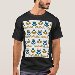 Skandinavische Volkskunst, buntes Muster. T-Shirt