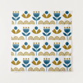 Skandinavische Volkskunst, buntes Muster. Wandteppich (Vorderseite)