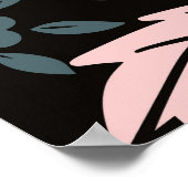 Skandinavische Volkskunst: farbenfrohe Vögel. Poster (Ecke)