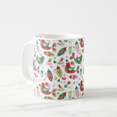 Skandinavische Volkskunst Feiertag Print Tasse (Vorderseite Links)