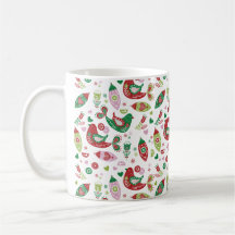 Skandinavische Volkskunst Feiertag Print Tasse