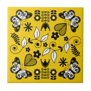 Skandinavische Volkskunst Fliese