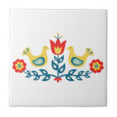 Skandinavische Volkskunst Fliese (Vorderseite)