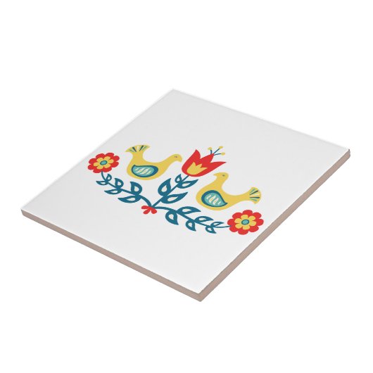 Skandinavische Volkskunst Fliese (Seite)