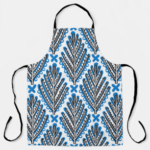 Skandinavische Volkskunst: Florales Retro-Design Schürze