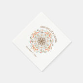 Skandinavische Volkskunst Herbstfarben Hochzeiten Serviette (Ecke)