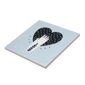 Skandinavische Volkskunst Herz und Hand Fliese (Seite)