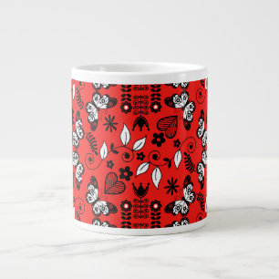 Skandinavische Volkskunst Jumbo-Tasse