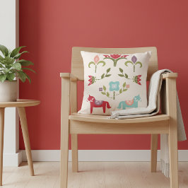 Skandinavische Volkskunst Kissen