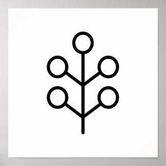 Skandinavische Volkskunst Minimalistische Illustra Poster