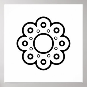 Skandinavische Volkskunst Minimalistische Illustra Poster