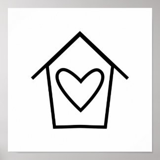 Skandinavische Volkskunst Minimalistische Illustra Poster