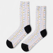 Skandinavische Volkskunst mit Sun & Wave Patter Socken (Linkes Detail)