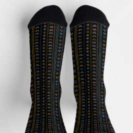 Skandinavische Volkskunst mit Sun & Wave Patter Socken