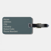 Skandinavische Volkskunst mit Weihnachtszwergen Gepäckanhänger (Rückseite horizontal)