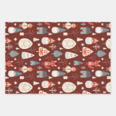 Skandinavische Volkskunst mit Weihnachtszwergen Geschenkpapier Set (Vorderseite 3)