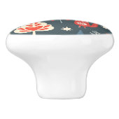 Skandinavische Volkskunst mit Weihnachtszwergen Keramikknauf (Seitenansicht)