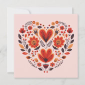 Skandinavische Volkskunst Mitteilungskarte (Vorderseite)