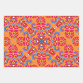 Skandinavische Volkskunst Muster Wrapping Paper Sh Geschenkpapier Set (Vorderseite 2)