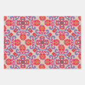 Skandinavische Volkskunst Muster Wrapping Paper Sh Geschenkpapier Set (Vorderseite)