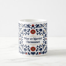Skandinavische Volkskunst Muttertags-Kaffeetasse