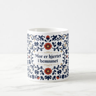 Skandinavische Volkskunst Muttertags-Kaffeetasse Kaffeetasse