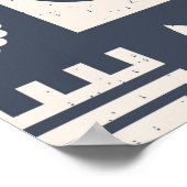 Skandinavische Volkskunst nahtlos Vintages Muster Poster (Ecke)