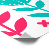 Skandinavische Volkskunst nahtlos Vintages Muster Poster (Ecke)