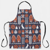 Skandinavische Volkskunst nahtlos Vintages Muster  Schürze (Vorderseite)