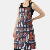 Skandinavische Volkskunst nahtlos Vintages Muster  Schürze (InSitu)