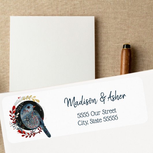 Skandinavische Volkskunst Niedliche Vogelwelt Wint