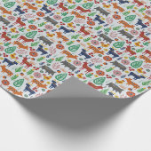 Skandinavische Volkskunst Nordic Boho Modernes Mus Geschenkpapier (Ecke)