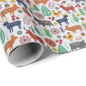 Skandinavische Volkskunst Nordic Boho Modernes Mus Geschenkpapier (Rolleneckpunkt)