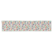 Skandinavische Volkskunst Nordic Boho Modernes Mus Kurzer Tischläufer (Horizontal)