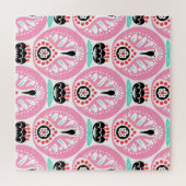 Skandinavische Volkskunst: Nordic Seamless. Puzzle (Horizontal)