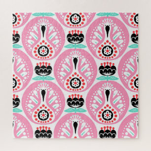 Skandinavische Volkskunst: Nordic Seamless. Puzzle