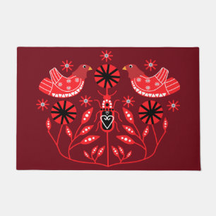 Skandinavische Volkskunst   Nordische Dekorations- Fußmatte