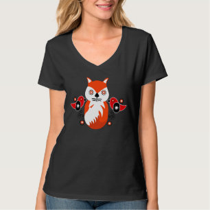 Skandinavische Volkskunst   Nordische Dekorations- T-Shirt
