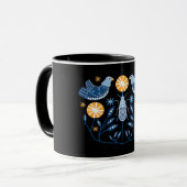 Skandinavische Volkskunst | Nordische Dekorations- Tasse (Vorderseite Links)