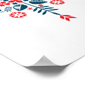 Skandinavische Volkskunst Poster (Ecke)