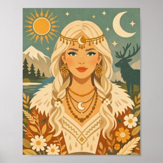 Skandinavische Volkskunst Poster (Vorne)