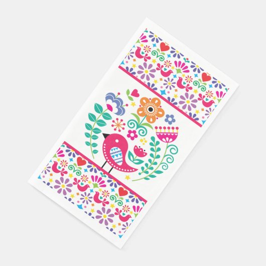 Skandinavische Volkskunst Serviette (Ecke)