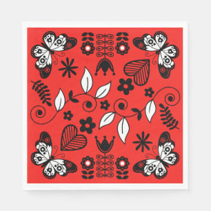 Skandinavische Volkskunst Serviette