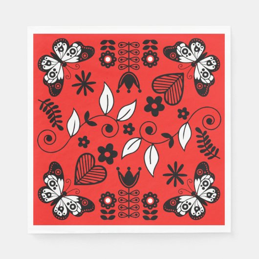 Skandinavische Volkskunst Serviette (Vorderseite)