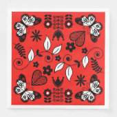 Skandinavische Volkskunst Serviette (Vorderseite)