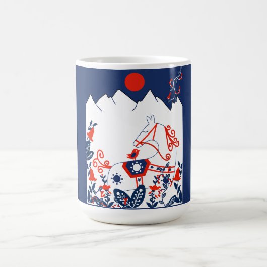 Skandinavische Volkskunst Verwandlungstasse (Zentrum)